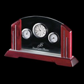 Three Face Regency Clock w/ Thermometer & Barometer